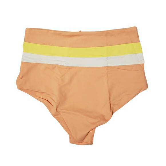 L SPACE Portia Striped Swimsuit Bottom Peach Multi NWT - Picture 2 of 2